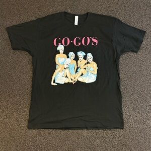 Tultex 202 The Go-Go's Beauty And The Beat Men’s XL Tee T-Shirt Black